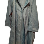 Lacoste NWT Vintage Sky Blue Rainproof Trench Coat Size 6 Photo 0