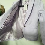 J.Crew NEW  Herringbone One-Button Blazer Purple Size 2 XS Linen Blend Preppy Photo 6