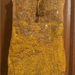 Elegant Gold Sequin Dress Size 6 Photo 0