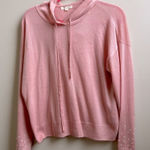 Ultra Flirt  Pink pink Hoodie pearls sweater Size L Photo 0