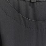 Eileen Fisher  Gray Black Silk Georgette Satin Sleeveless Shift Dress Small Luxe Photo 5