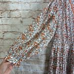 Daughters of India Binita Apricot Floral Print Maxi Dress Size Small Orange Photo 4