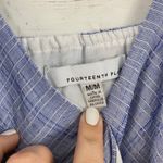 Fourteenth Place Blue White Crosshatch Dress Photo 4