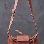 Free People FP We The Free Silvie Studded Sling Bag in Cognac NWT Photo 0