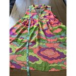 Nanette Lepore  Swim‎ Water Cover Up Size XL Retro Hippie Colorful Beach Sheer Photo 3