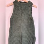 Pilcro Ribbed Knit Turtleneck Sweater Tunic Vest Green Small Anthropologie $120 Photo 6