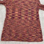 Sundance Mock Neck Longsleeve Ribbed Sweater Boho in Earth Tone Multicolor XL Orange Photo 3