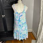 Lilly Pulitzer  Dream Team Loro Swing‎ Tiered Ruffle Flowy Printed Mini Dress M Photo 2