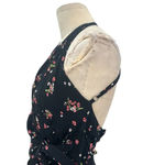 Free People Tango at Night Black Floral Print Wrap Romper Size 2 Photo 5