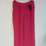 Victoria's Secret Victoria’s Secret Sheer Pink Satin Pajama Pants with Black Lace Trim – Size M Photo 0