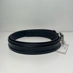 Gucci  GG Logo Floral Flower Engraved Buckle Black Leather Dress Belt Photo 4