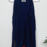 Opening Ceremony  Navy Cold Should Knit Top with Braided Sleeves Photo 0