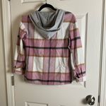 Pink Plaid Jacket with hoodie Size small Photo 6