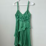 Abercrombie & Fitch  TIERED PLEATED MIDI dress in green spruce Size: XS Tall Photo 10
