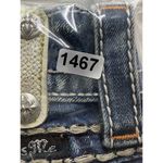 Miss Me Jeans Womens Sz 25 cuffed capri Denim Embellished Fleur de lis Pockets Photo 11