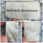 Alfred Dunner Vintage Blue Purple Butterfly Blouse Button Front Short Sleeve Lg Photo 2