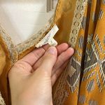 Mystree  Mustard Aztec Print Surplice Wrap Dress - Size Small Photo 8