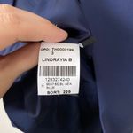 Theory  Lindrayia Blazer Navy Sea Blue Size 2 Collarless Jacket Wool Business Photo 7