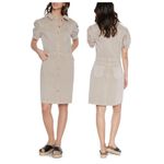 Wash Lab Denim Puff Sleeve Denim Dress Size Medium Brown Photo 9