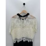 City Chic Dress Women Large White Black Lace Knee Length Wednesday Adams Collar Photo 7