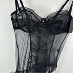 Calvin Klein NWT Black Lace Lingerie Teddy Bodysuit Sz Large One Piece Photo 7
