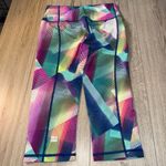 Victoria's Secret  sport vsx knockout crop capri cropped Blue Pink Leggings Photo 2