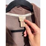 Covington VTG Y2K Chocolate Brown Velour Velvet Full Zip Jacket Lounge Pockets Womens XL Photo 2