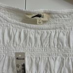 Madewell  Smocked Boatneck Tank in White, Size Small Photo 7