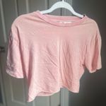 Pull & Bear Pink Cropped T Shirt Photo 0