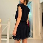 Ramy Brook Simona Swiss Dot Mini Blouson Dress in Spring Navy Size S Retail $445 Photo 3
