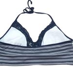 Mossimo Supply Co Mossimo Crochet Halter Removable Cups Striped Navy Blue White XL Photo 1