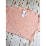 Topshop NWT Size 4/6 Balloon Puff Sleeve Sweater Blush Pink Soft Collegiate Cozy Photo 7