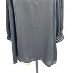 City Chic Kiss Me Quick Shirt Blouse in Black Plus Size 20 Photo 4