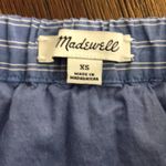 Madewell  Bistro Sky Blue Striped Mini Skirt Photo 3