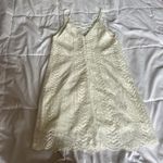 ASTR the Label Womens XS White Ivory Lace Up Crochet Mini Dress Floral Photo 8