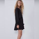 ZARA  Whimsigoth dark fairy dolman sleeve voluminous cinched waist chic dress M Photo 2