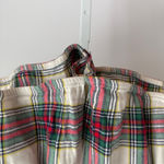 Aerie  Shorts Size L White Multi-color Plaid‎ Photo 4
