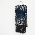 Adrianna Papell Beaded Long Sleeve Mini Dress Photo 11