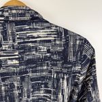 Coldwater Creek Abstract Belted Trench Coat Size XS Blue Lightweight Jacket Photo 3