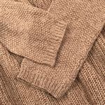 Urban Outfitters UO Pins and Needles Lace Trim Oversized Sweater Knit Tan Taupe Boho Size Small Photo 6