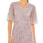 Mac Duggal 93681 Vintage Lilac Pink Sequined Butterfly High Low Gown Dress 2 Photo 2