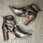 Donald J. Pliner Ronnie Leather Stacked Heel Open Toe Sandals Women’s Size 8.5 Brown Photo 7