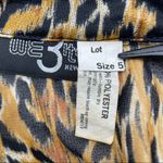 Vintage Sheer Leopard Print Dress Flutter Sleeves Animal Jungle 80s Collar Midi Size XS Photo 8