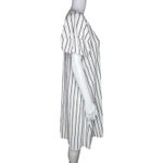 ZARA Dress Womens Small White Black Stripe Lightweight Neutral Gauzy Lagenlook Photo 1