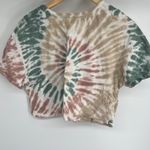 SO  Tie Dye Swirl Graphic Cropped Boxy T Shirt Women's Size L Cotton Photo 1