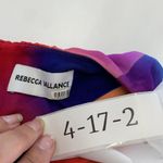 Rebecca Vallance Dress Womens 8 Red Blue Del Prado Midi Cutout Side Psychedelic Photo 6