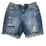 Lane Bryant  Signature Fit Mid Rise Boyfriend Bermuda Short Light Denim Size 16 Photo 1