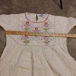 Magic  Size Small S Linen Cotton Embroidered Dress Floral Flower Boho Indie Short Photo 2