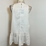 Free People  White Gauze Peplum Tunic Top Size M Photo 2