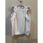 Ted Baker Ruffle Cold Shoulder Off White Ivory Top Blouse Women's Size 3 US 6-8 Photo 1